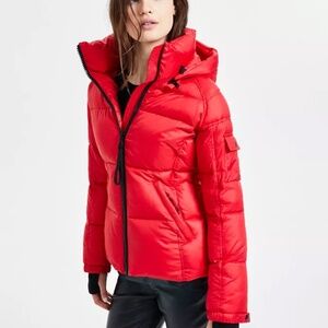 S13 New York Women's Kylie Water Resistant Puffer Jacket Red Size S (No Hood)